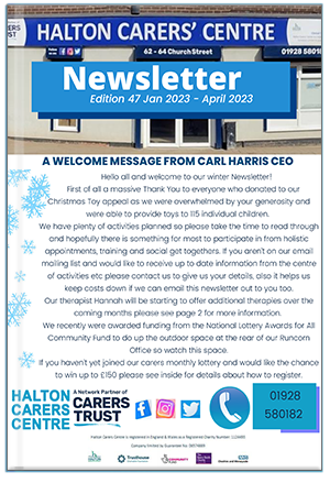 Issue 47 - Halton Carers Centre newsletter for January 2023