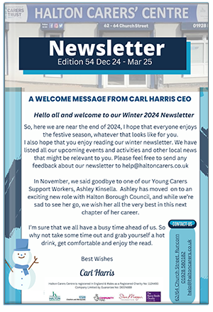 Issue 54 - Halton Carers Centre newsletter for December 2024