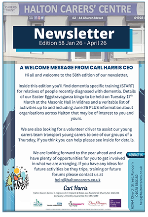 Issue 58 - Halton Carers Centre newsletter for January 2026